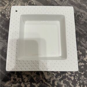 Retired Nora Fleming Swiss Dot  8.5” Square Candy Dish Napkin Holder